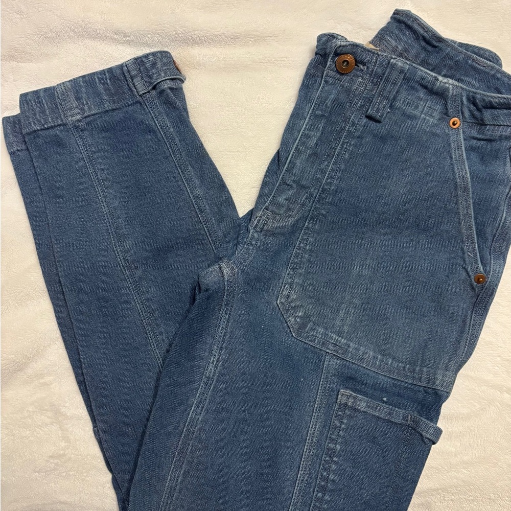 Duluth Trading Co Blue Cotton Blend Jeans